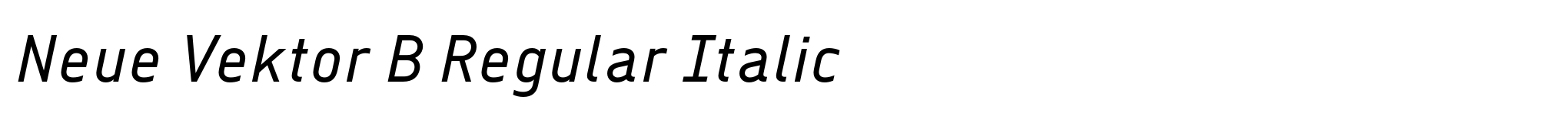Neue Vektor B Regular Italic image